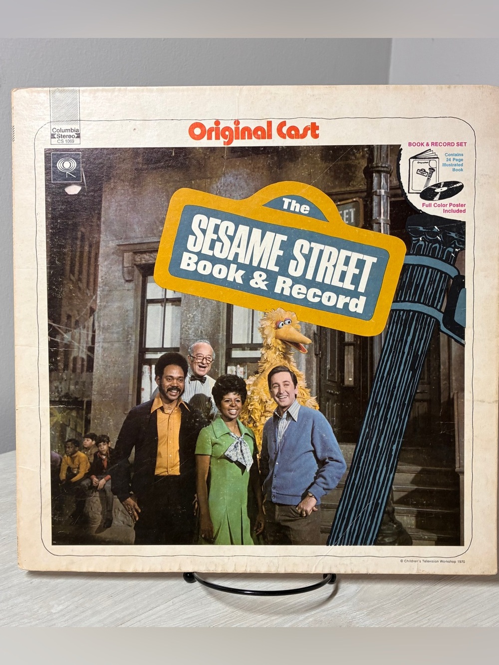 Sesame Street Original Cast Book Record Set 1970 Columbia CS1069 Vintage